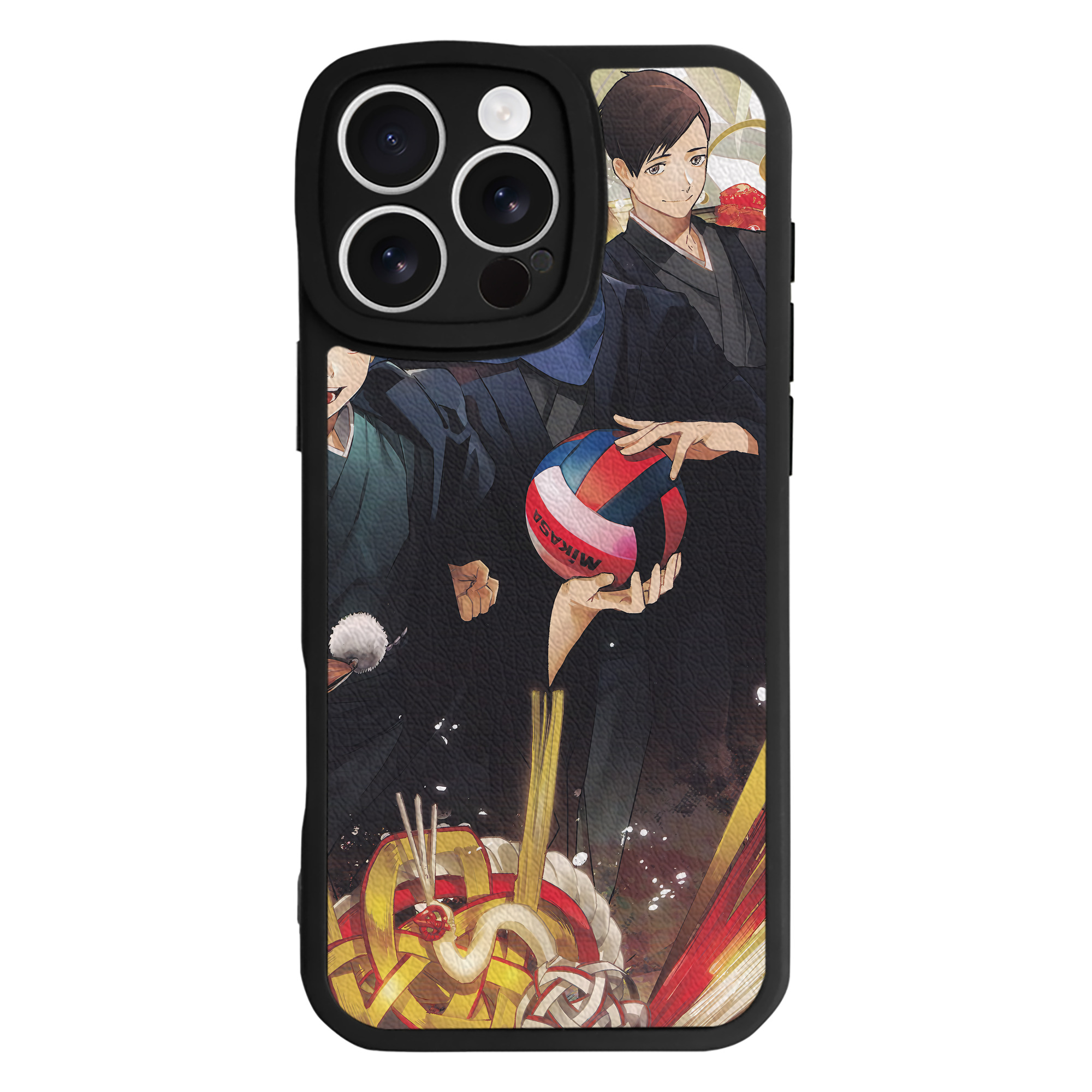 （画像用） ハイキュー!! Haikyu!! 【iPhone 16シリーズ対応】シリコンスマホケース（レザー調） 材質：シリコン